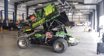 Steve W7CM's Son in Law Shane's Sprint Car. Cottage Grove Speedway Track Champion 2017 and 2018